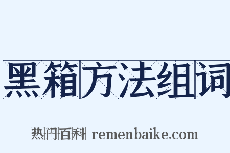 黑箱方法组词是什么意思的图片